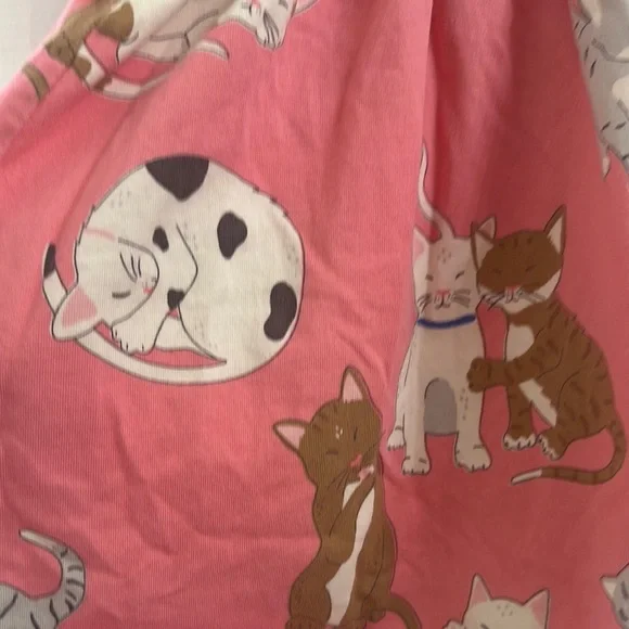 Mini Boden Pink Cat Print Kids Dress size 3-4y - Picture 3 of 4